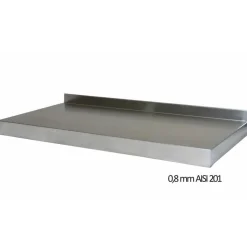 Wandbord Edelstahl, 2 Böden, Breite 1000x300 mm