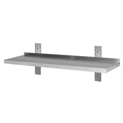 Wandbord Edelstahl, 1 Boden, Breite 1000x300 mm