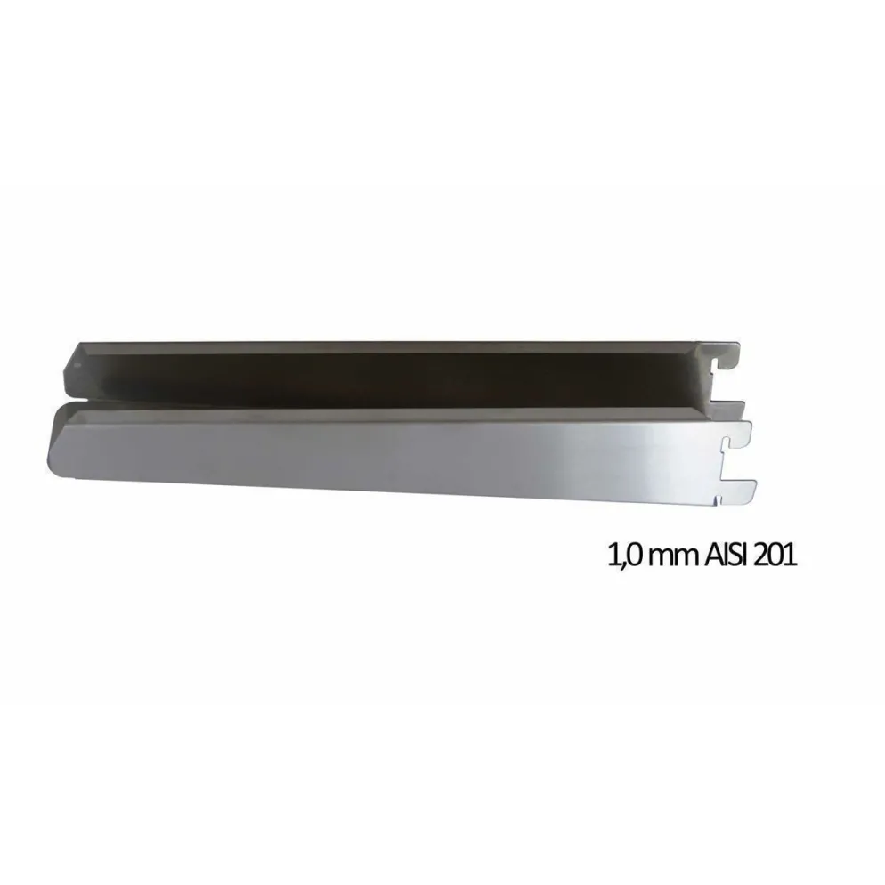 Wandbord Edelstahl, 1 Boden, Breite 1000x300 mm