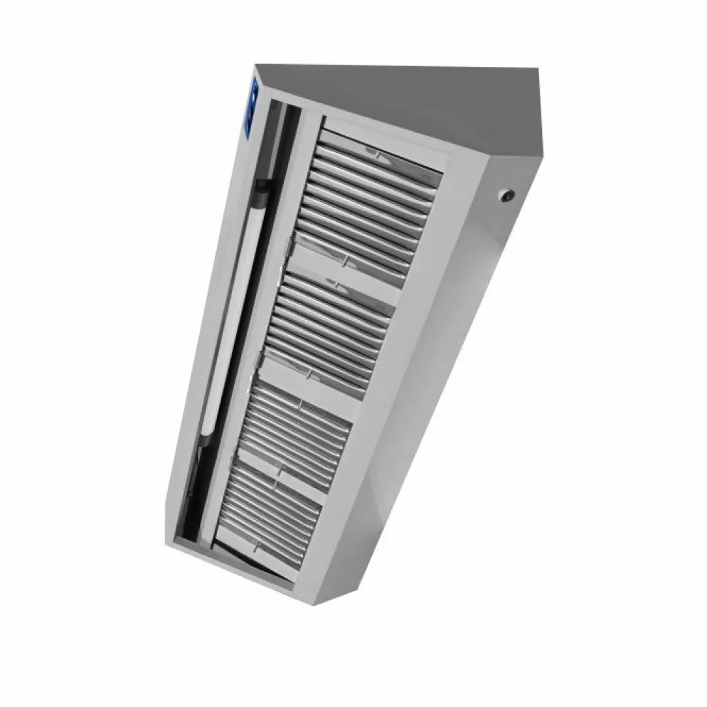 Wandhaube 2400 mm – Komplettset mit Motor, LED & Filtern 900er Tiefe