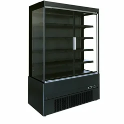 Wandkühlung Jamie 1.3, 2 Türen, Schwarz, Umluftkühlung, LED
