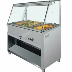 Warme Theke Bain-Marie für 4x GN 1/1, 1400x700x1350 mm