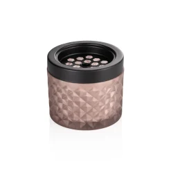 Windaschenbecher, Ø 9,5 cm, taupe, Glas, Metall