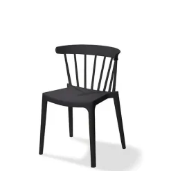 Windson Stapelstuhl schwarz, Polypropylen, 54x53x75cm