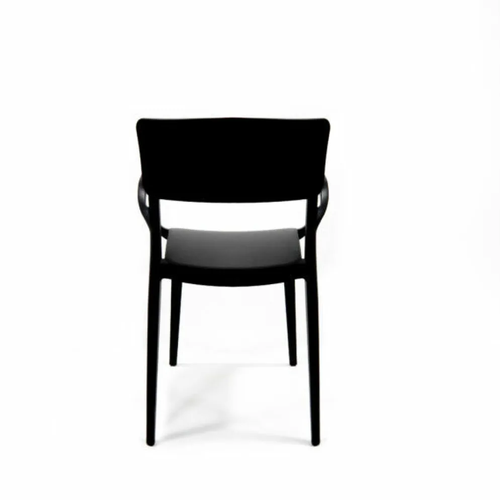 Wing Armchair Schwarz, Stapelstuhl Kunststoff