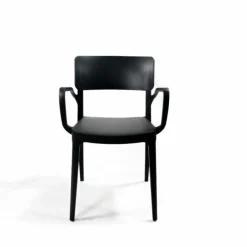 Wing Armchair Schwarz, Stapelstuhl Kunststoff