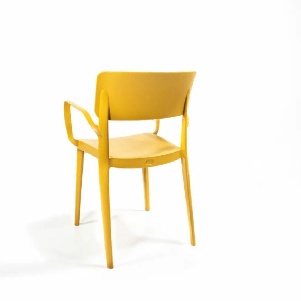 Wing Armchair Senf, Stapelstuhl Kunststoff
