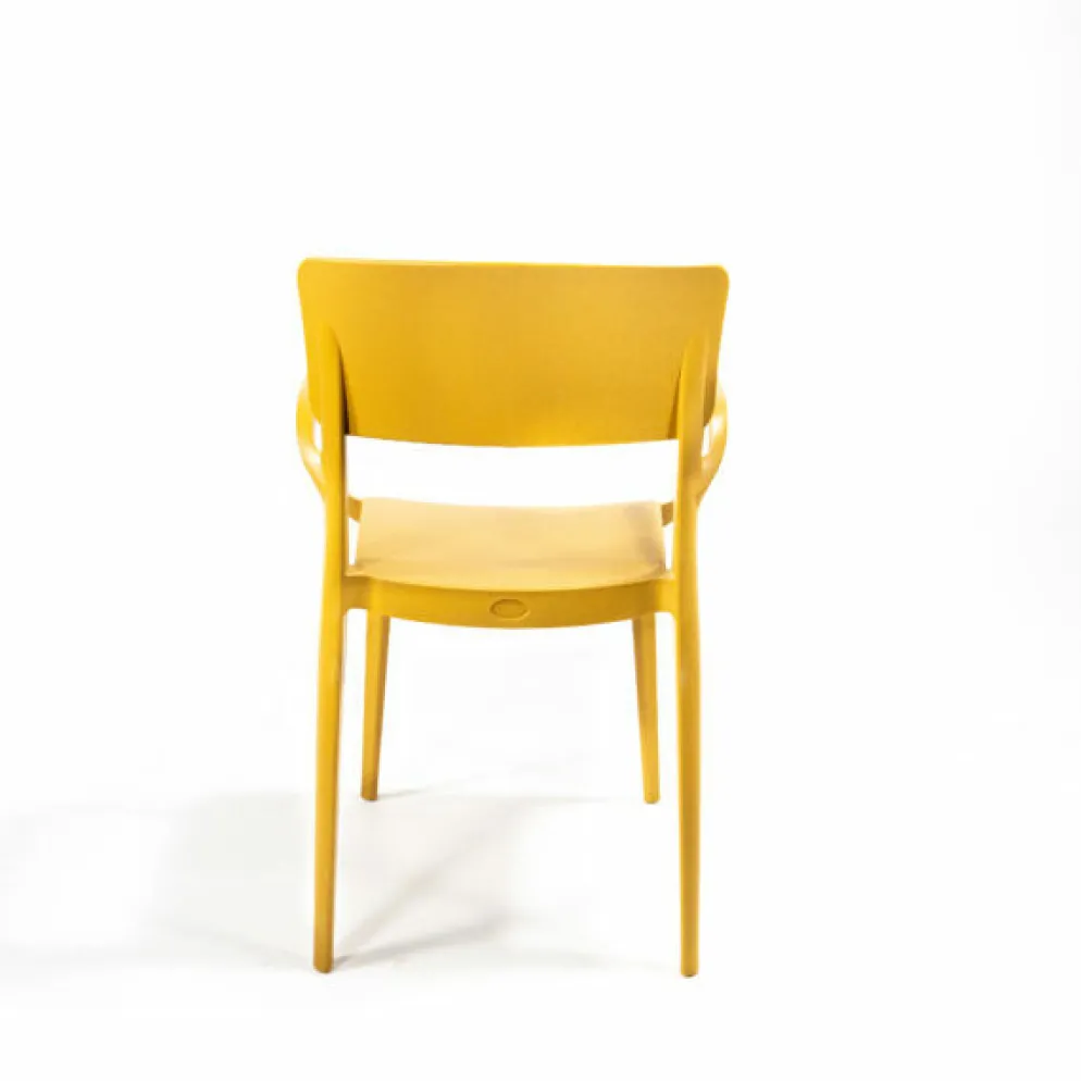 Wing Armchair Senf, Stapelstuhl Kunststoff