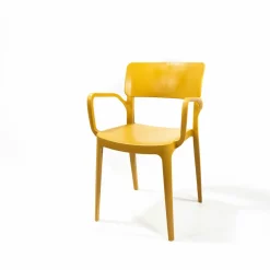 Wing Armchair Senf, Stapelstuhl Kunststoff