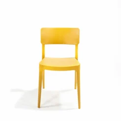 Wing Chair Senf, Stapelstuhl Kunststoff