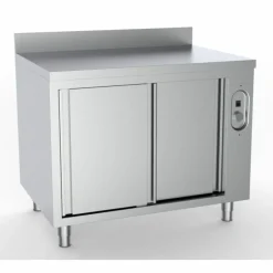 Wärmeschrank 1400 mm mit Aufkantung Edelstahl