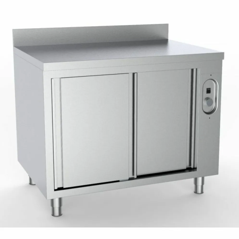 Wärmeschrank 1400 mm mit Aufkantung Edelstahl