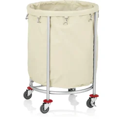 Wäschewagen, Ø 60 cm, Höhe 82 cm, Stahl pulverbeschichtet/Nylon