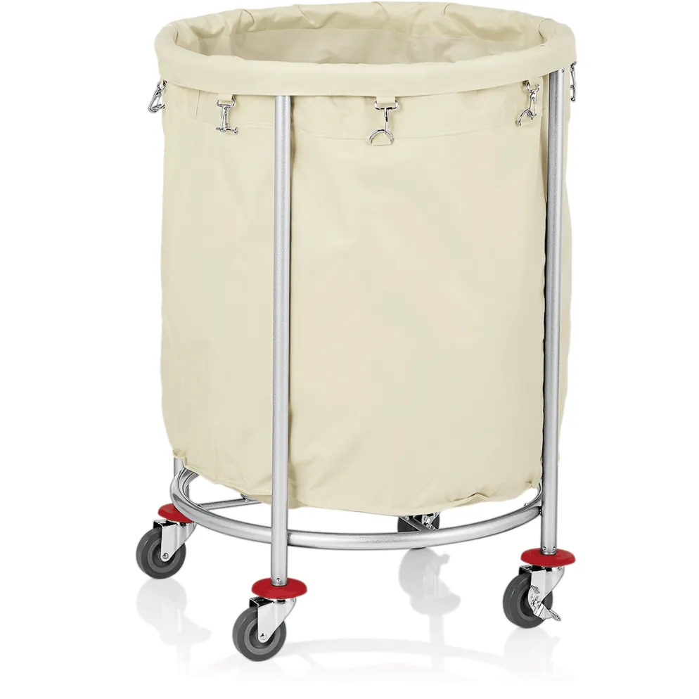 Wäschewagen, Ø 60 cm, Höhe 82 cm, Stahl pulverbeschichtet/Nylon