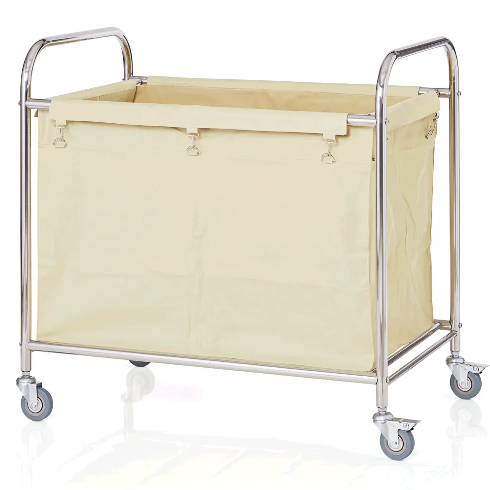 Wäschewagen, 90 x 54 x 92 cm, Edelstahl/Nylon