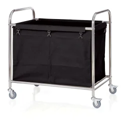 Wäschewagen, 90 x 54 x 92 cm, Edelstahl/Nylon