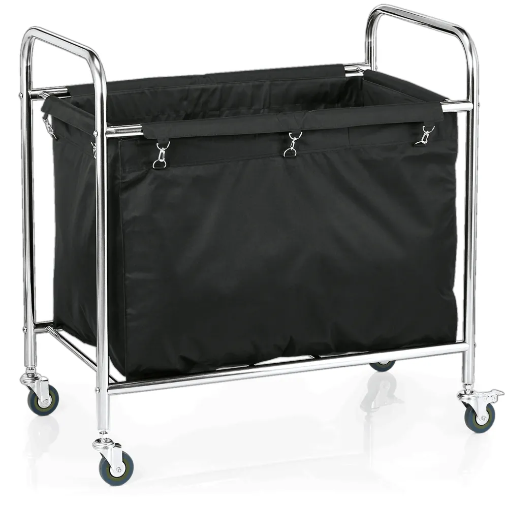 Wäschewagen, 90 x 54 x 92 cm, Edelstahl/Nylon