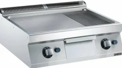 ZANUSSI Gas Bratplatte GBP7 glatt & gerillt, 800 x 700 x 250 mm