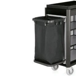 Zimmerservicewagen Isabella, 2 Wäschesäcke, schwarze Kantenprofile/Aluoptik
